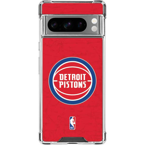 NBA Detroit Pistons Distressed Google Pixel 8 Pro Clear Case